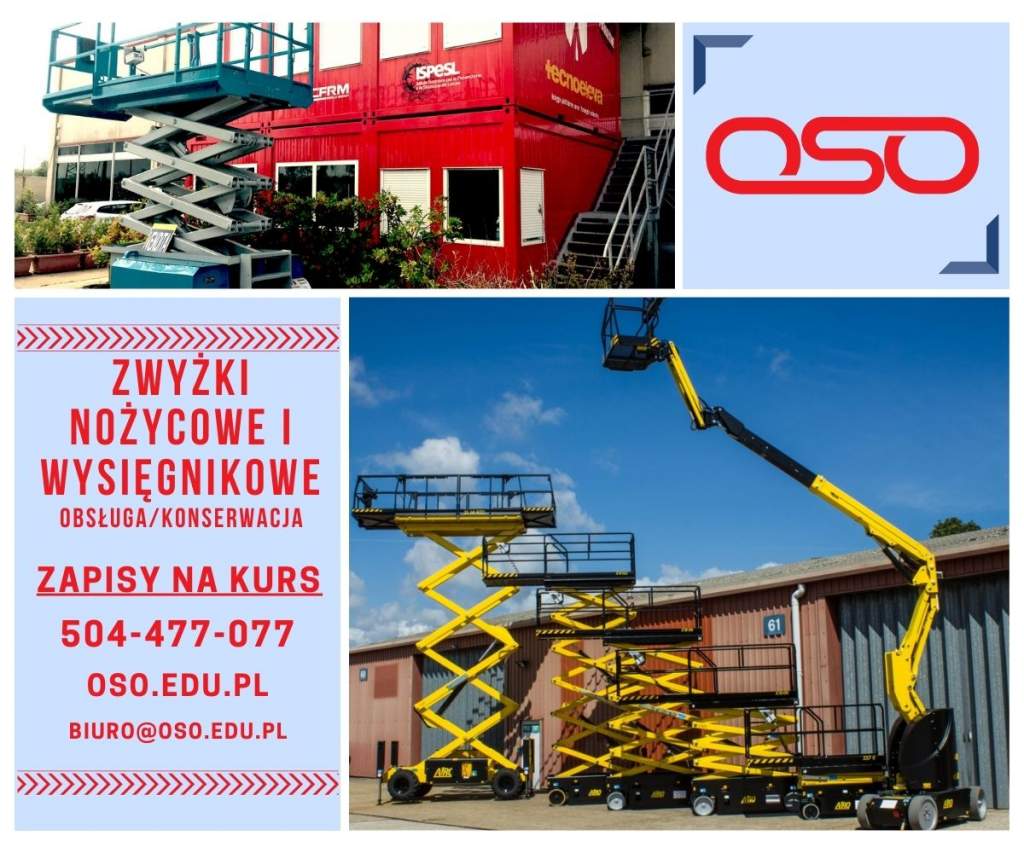 Operation of scissor lifts requires a license confirmed by the Office of Technical Inspection